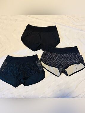 lululemon athletica Black Women's Lounge & Running Shorts Trio